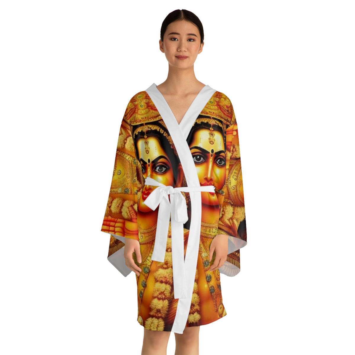 Long Sleeve Kimono Robe - Lakshimi Design - underthestarsbabe.shop