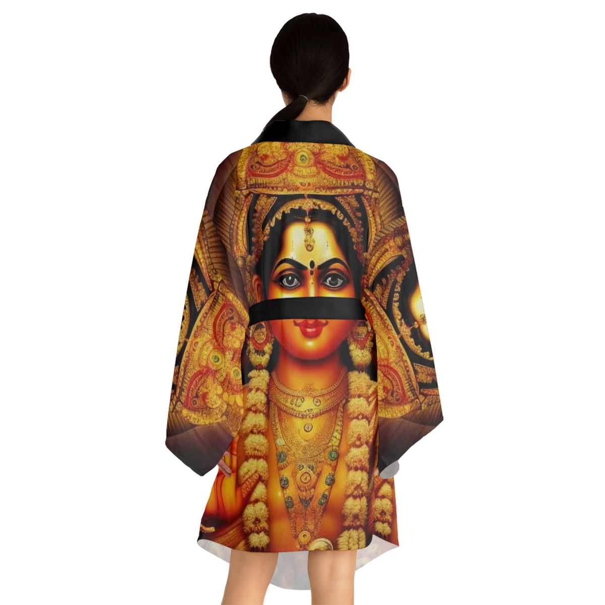 Long Sleeve Kimono Robe - Lakshimi Design - underthestarsbabe.shop