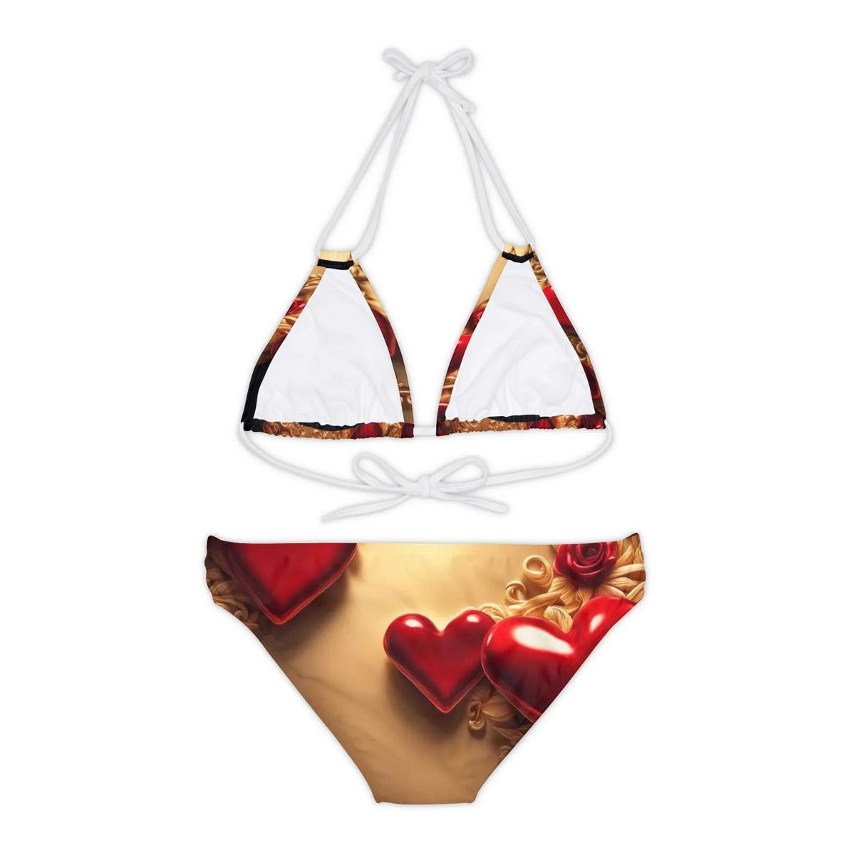 Love Wins Strappy Bikini Set - Trendy & Bold - Under the Stars Babe - underthestarsbabe