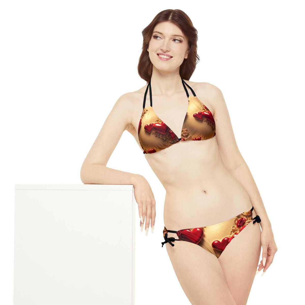Love Wins Strappy Bikini Set - Trendy & Bold - Under the Stars Babe - underthestarsbabe