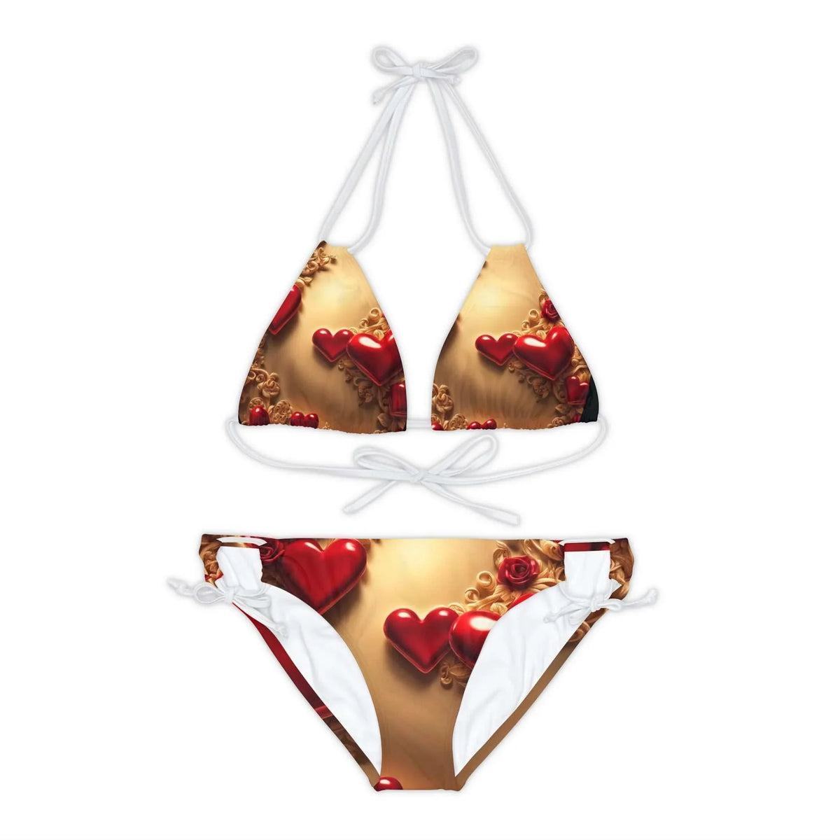 Love Wins Strappy Bikini Set - Trendy & Bold - Under the Stars Babe - underthestarsbabe