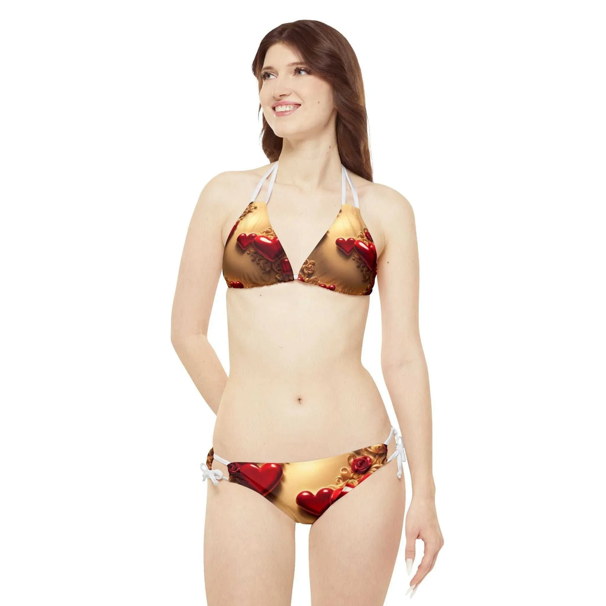 Love Wins Strappy Bikini Set - Trendy & Bold - Under the Stars Babe - underthestarsbabe