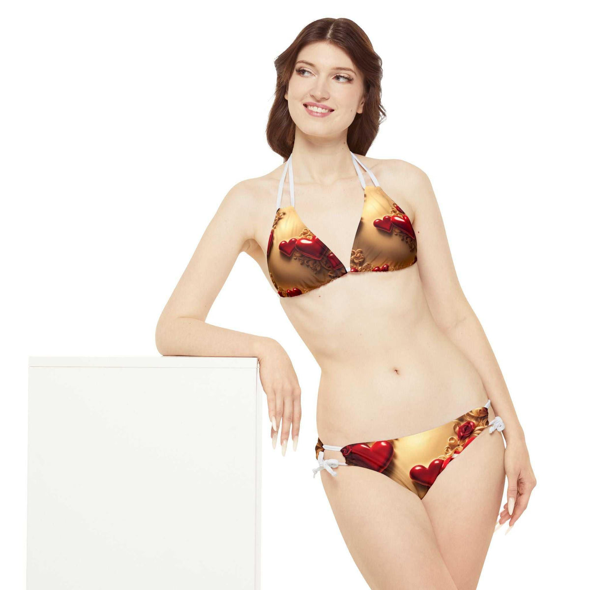 Love Wins Strappy Bikini Set - Trendy & Bold - Under the Stars Babe - underthestarsbabe