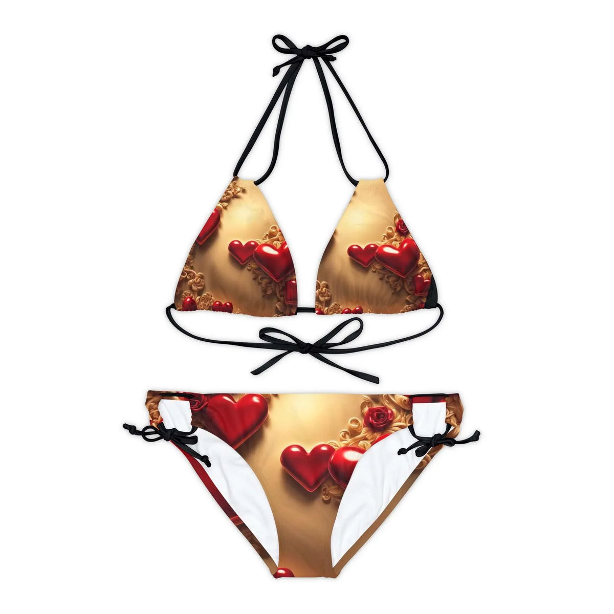 Love Wins Strappy Bikini Set - Trendy & Bold - Under the Stars Babe - underthestarsbabe