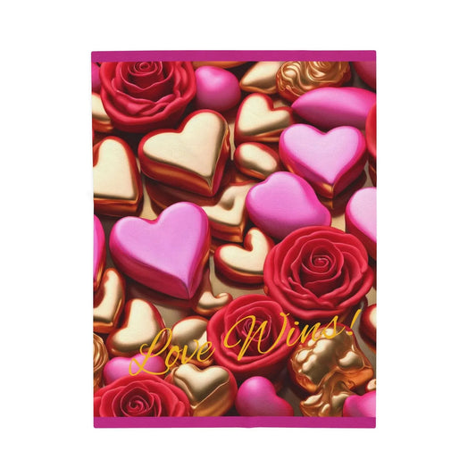 Love Wins! Velveteen Plush Blanket - underthestarsbabe