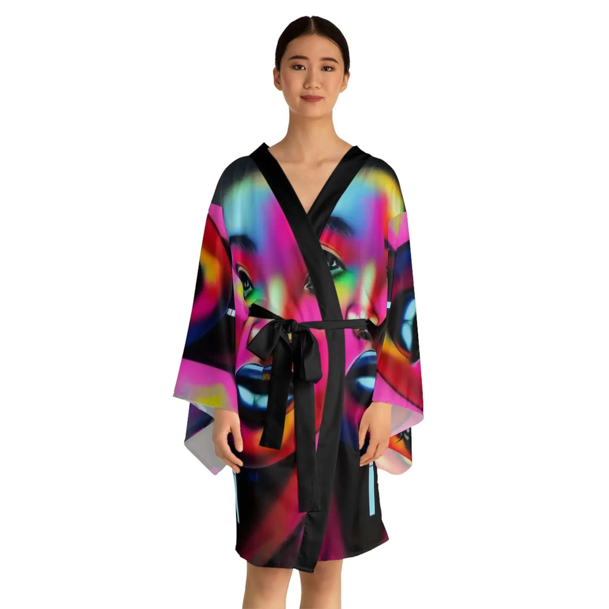 Marlina Long Sleeve Kimono Robe - Luxe & Stylish - Under the Stars Babe - underthestarsbabe