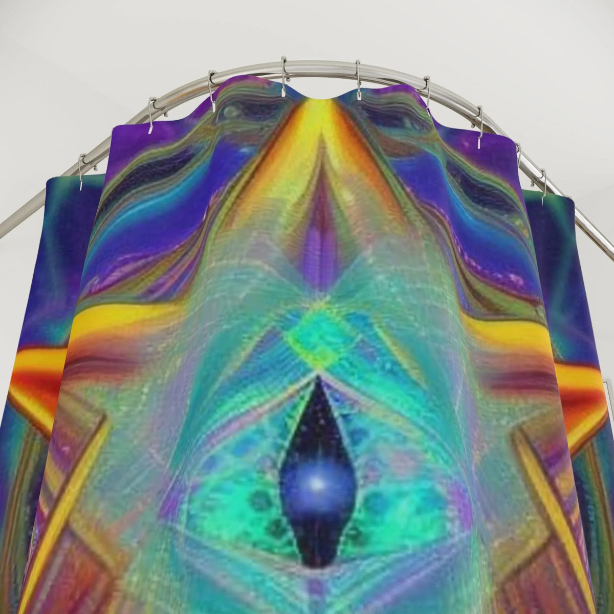 Merkabah Shower Curtain - Sacred Geometry Bathroom Decor - underthestarsbabe