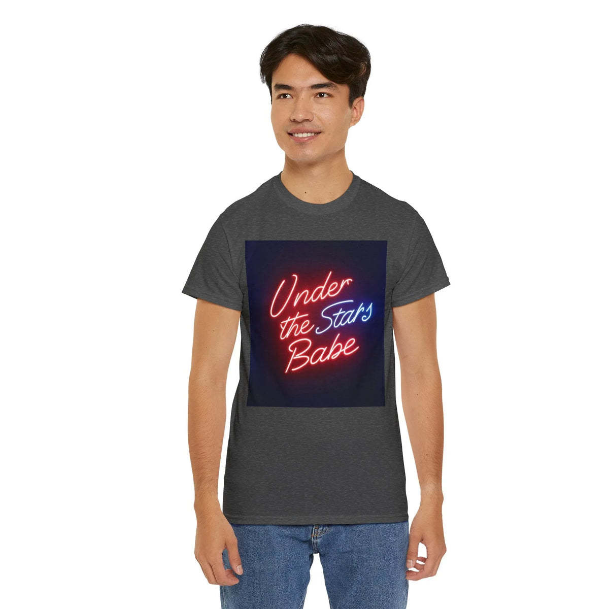 Neon Under the Stars Babe Heavy Cotton Tee - Bold & Trendy - underthestarsbabe