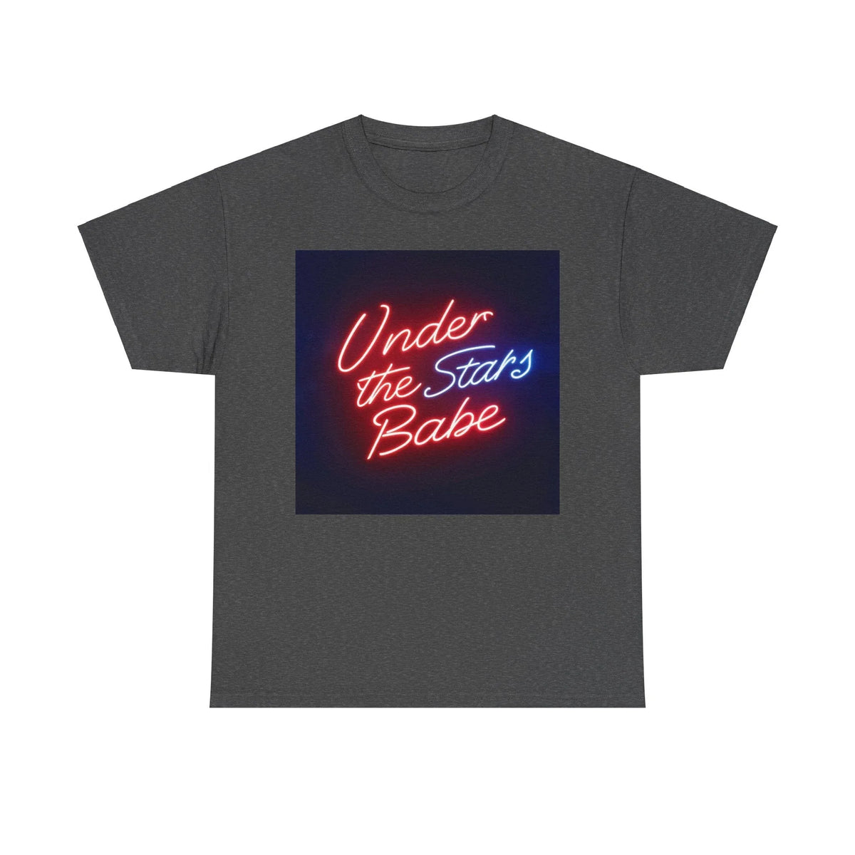 Neon Under the Stars Babe Heavy Cotton Tee - Bold & Trendy - underthestarsbabe