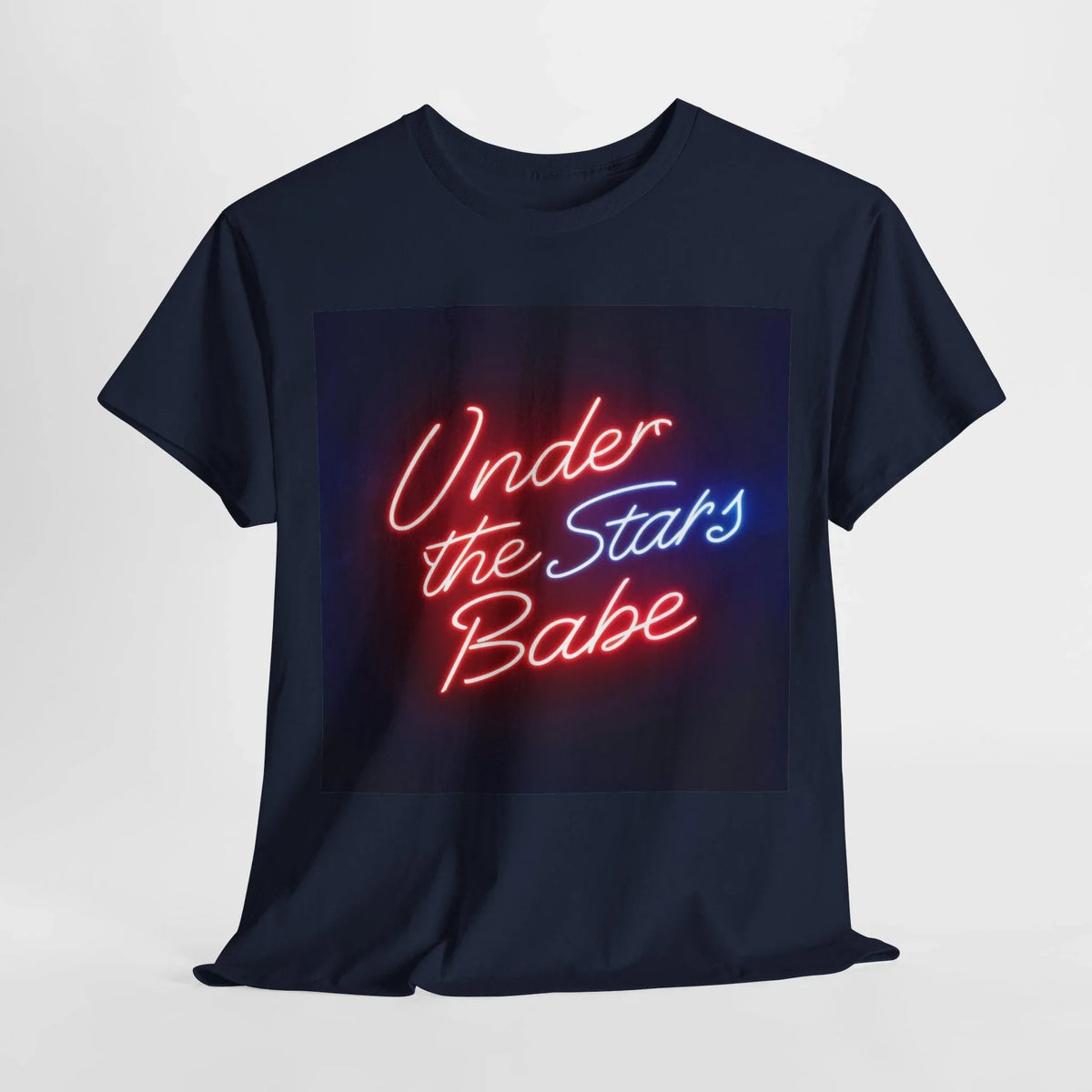 Neon Under the Stars Babe Heavy Cotton Tee - Bold & Trendy - underthestarsbabe