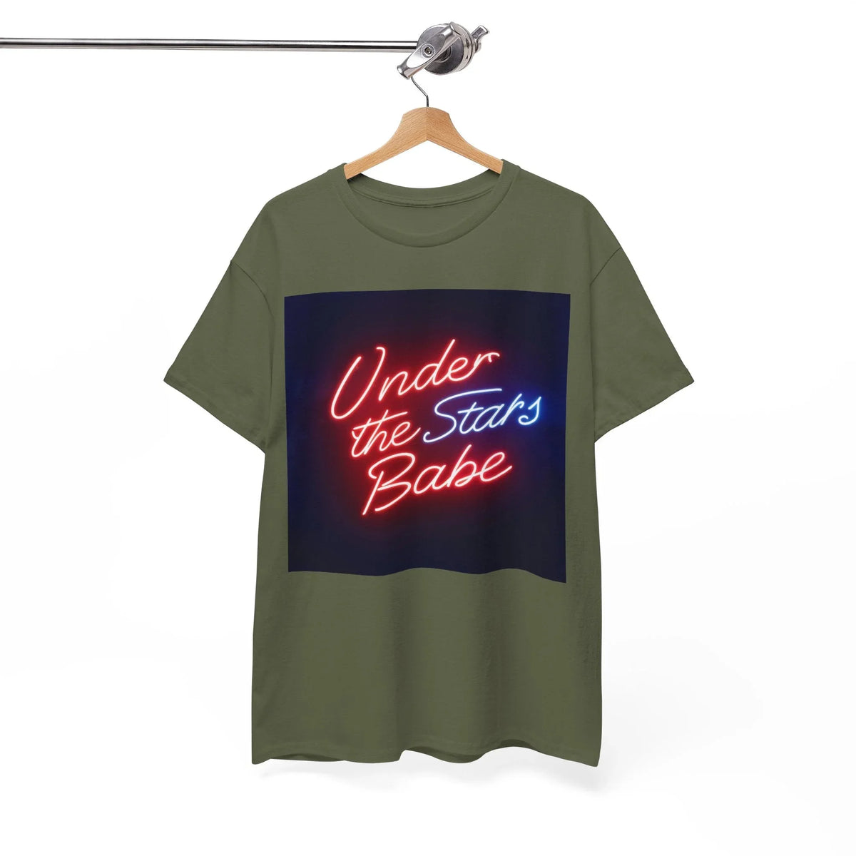 Neon Under the Stars Babe Heavy Cotton Tee - Bold & Trendy - underthestarsbabe