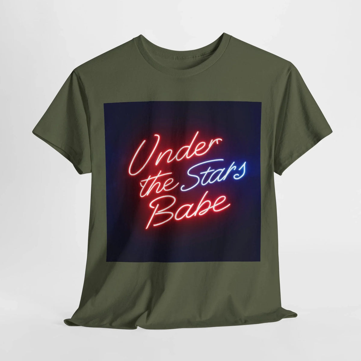 Neon Under the Stars Babe Heavy Cotton Tee - Bold & Trendy - underthestarsbabe