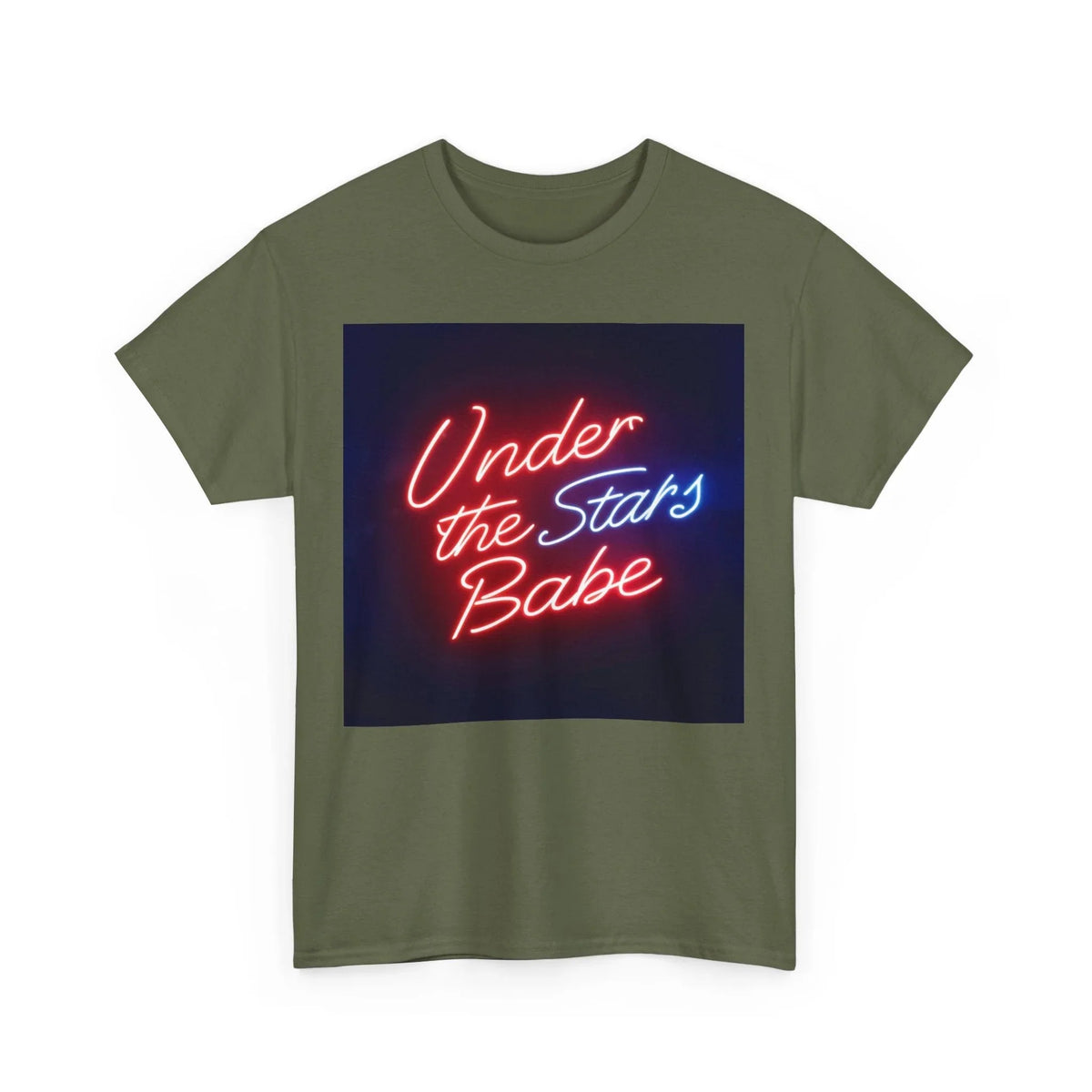 Neon Under the Stars Babe Heavy Cotton Tee - Bold & Trendy - underthestarsbabe