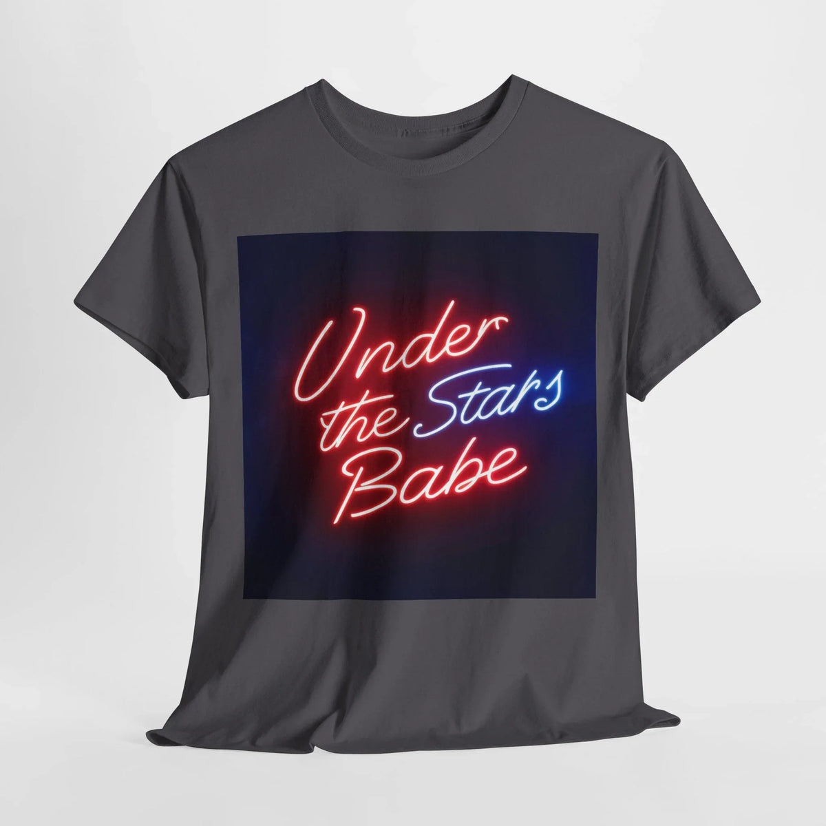 Neon Under the Stars Babe Heavy Cotton Tee - Bold & Trendy - underthestarsbabe