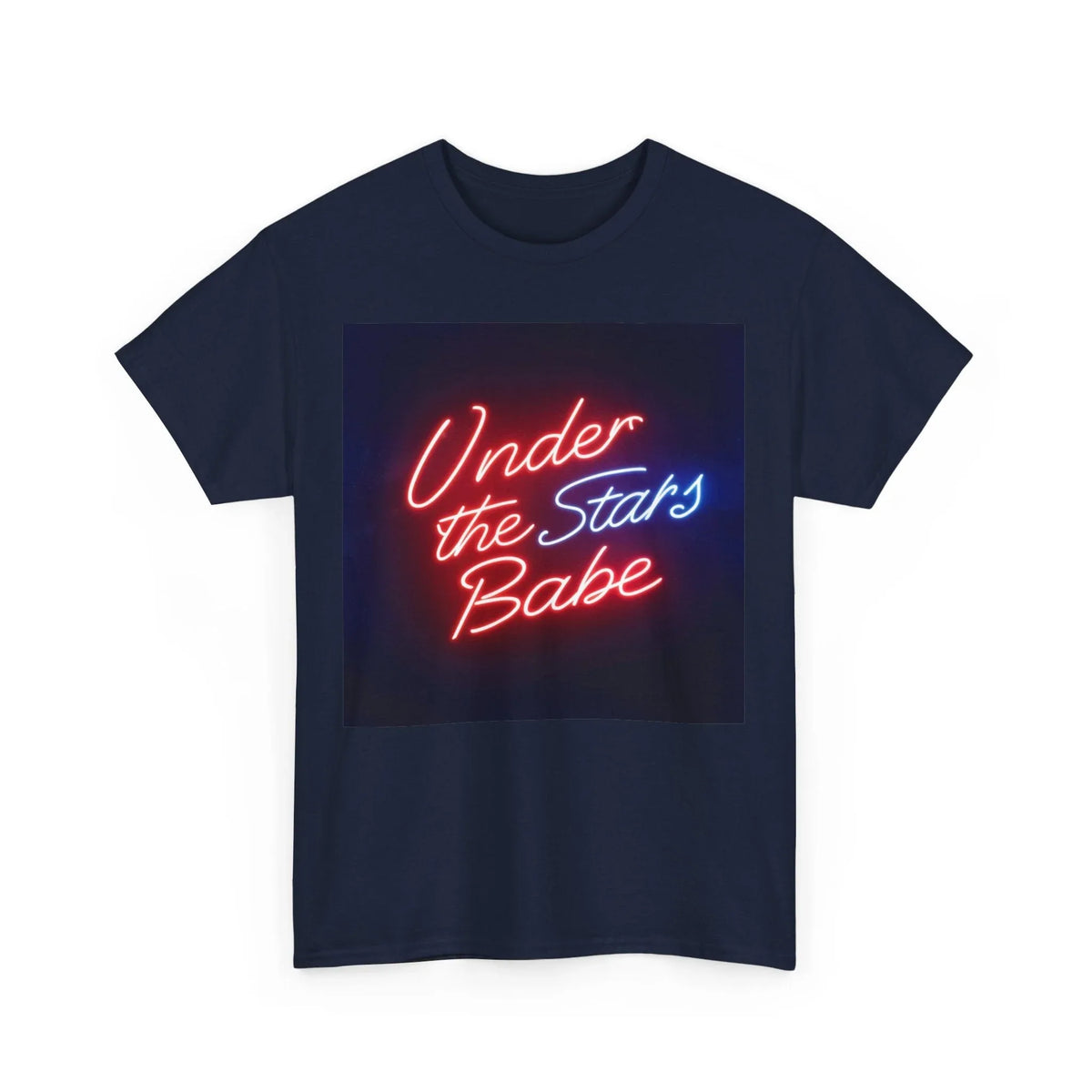 Neon Under the Stars Babe Heavy Cotton Tee - Bold & Trendy - underthestarsbabe