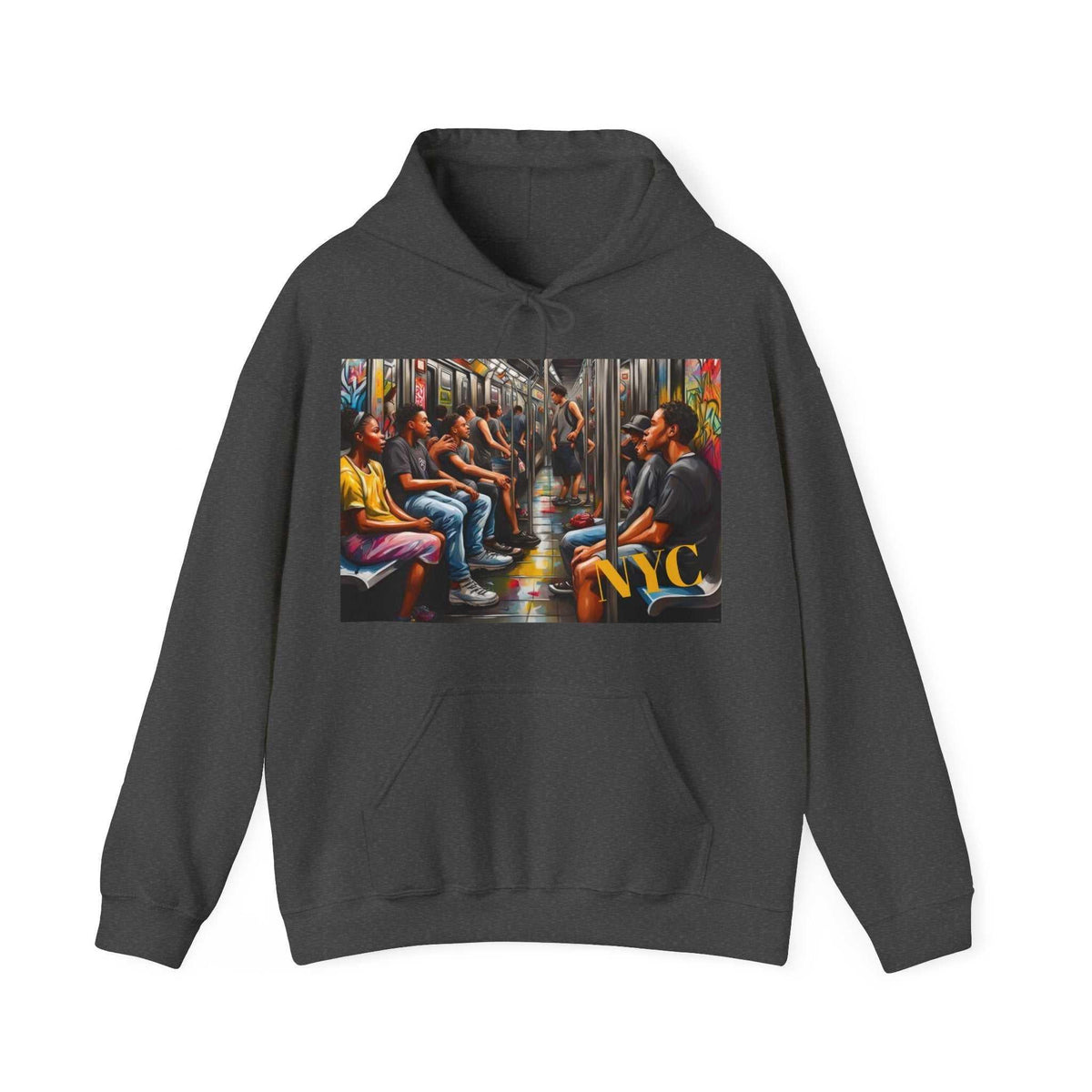 NY Subway Art Unisex Heavy Blend™ Hooded Sweatshirt - Cozy & Classic - Under the Stars Babe - underthestarsbabe