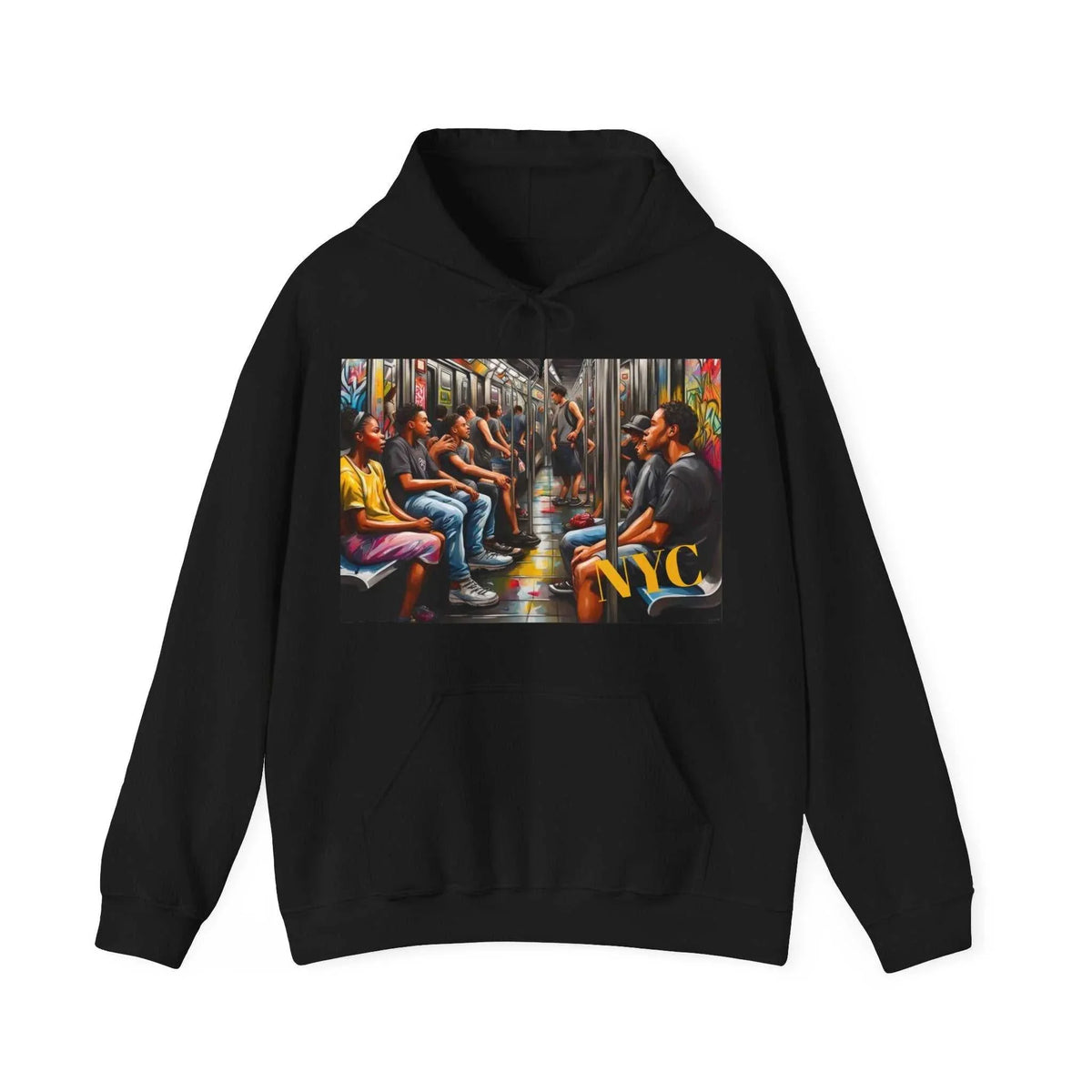 NY Subway Art Unisex Heavy Blend™ Hooded Sweatshirt - Cozy & Classic - Under the Stars Babe - underthestarsbabe