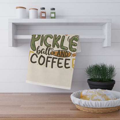 Pickle Ball & Coffee Kitchen Towel - underthestarsbabe