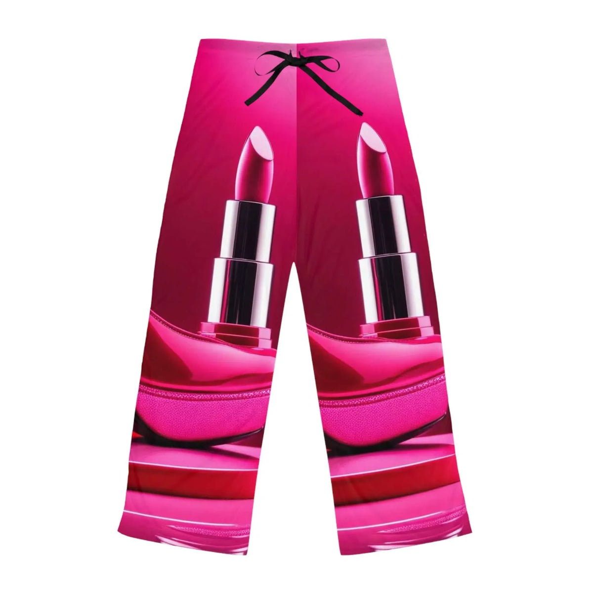 Pink Lipstick n Heels Women's Pajama Pants (AOP) - underthestarsbabe