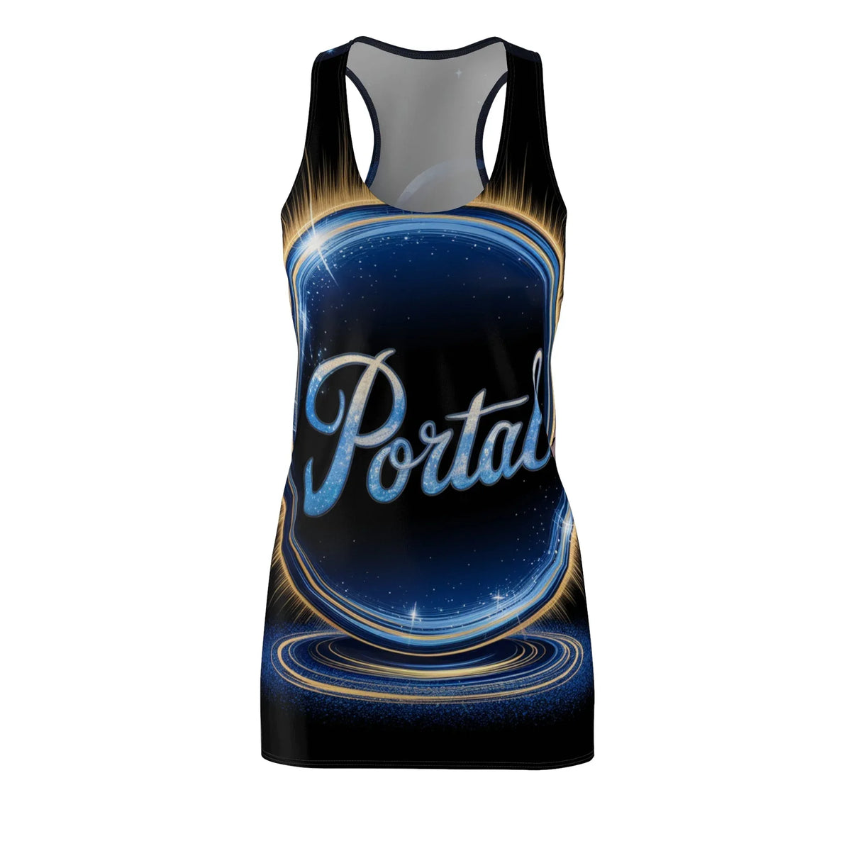 Portal Racerback Dress - Cosmic Vibes Portal & Stars Design - underthestarsbabe