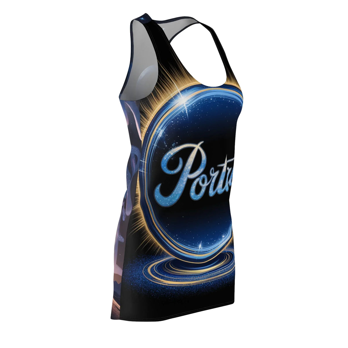 Portal Racerback Dress - Cosmic Vibes Portal & Stars Design - underthestarsbabe