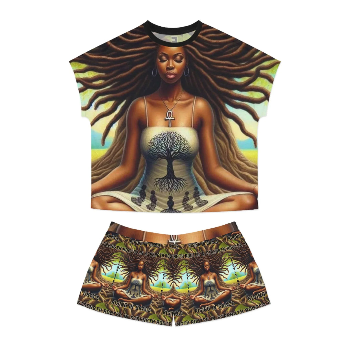 Queen Peace Short Pajama Set - underthestarsbabe