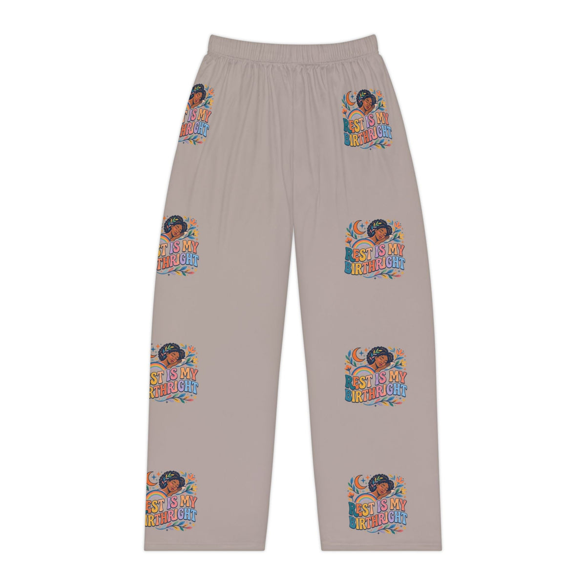Rest Is My Birthright Print Pajama Lounge Pants - underthestarsbabe.shop