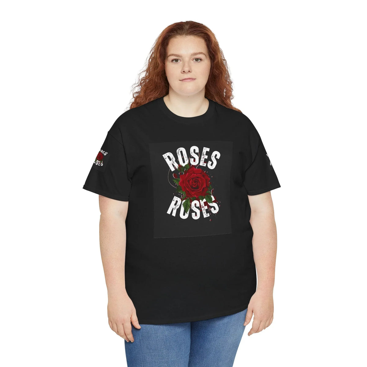 Roses Unisex Cotton Tee | Soft Floral Everyday Style - underthestarsbabe