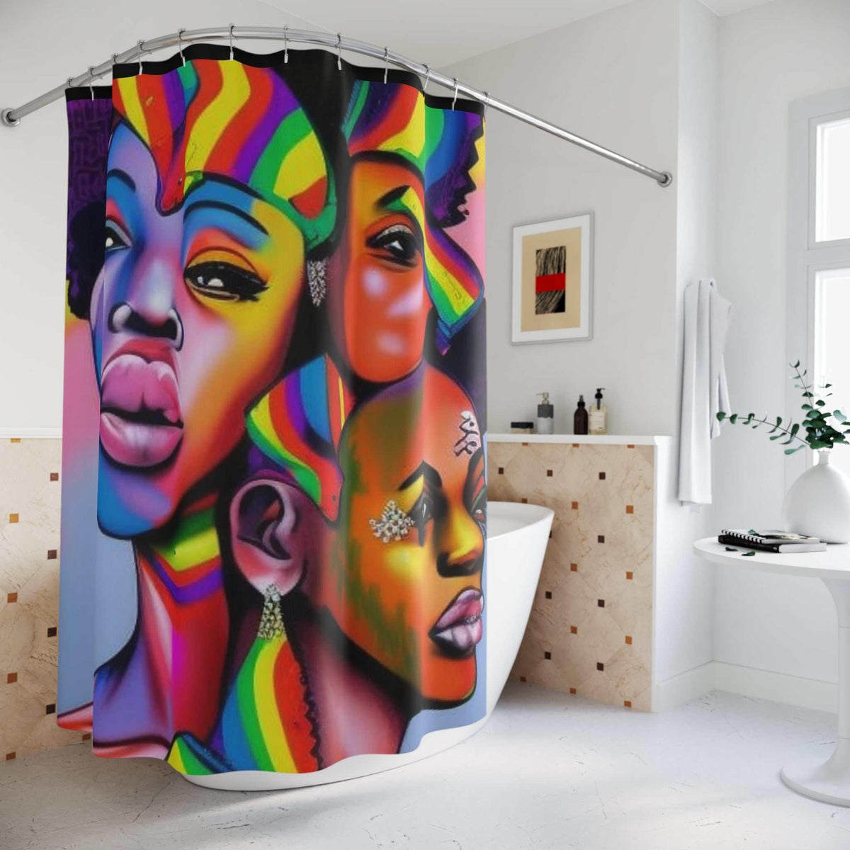 Sisterhood Polyester Shower Curtain - Bold & Unique - Under the Stars Babe - underthestarsbabe