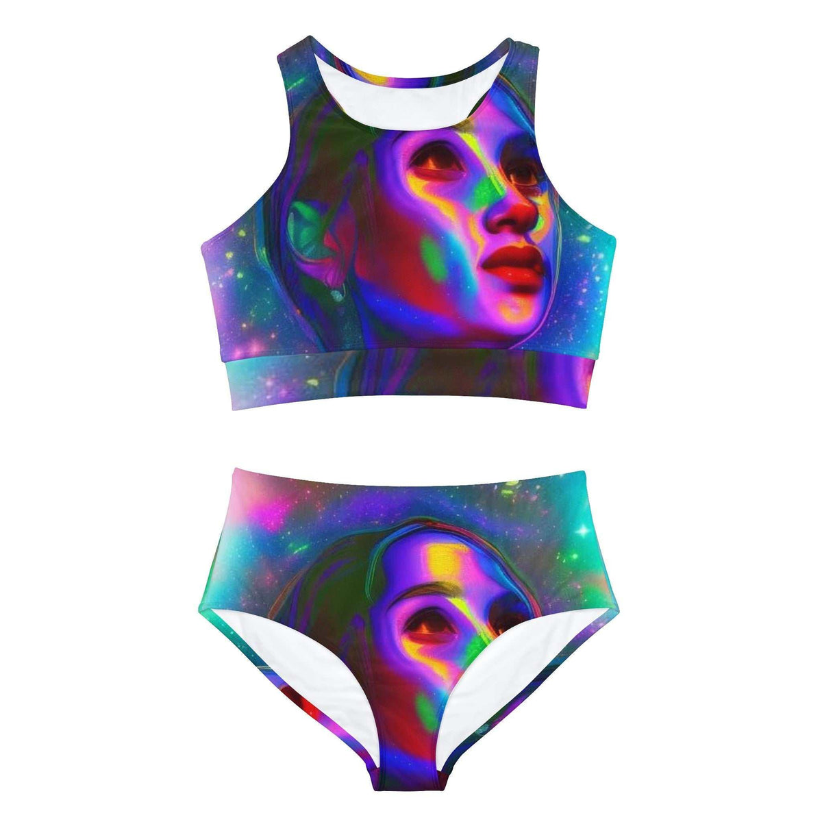 Sporty Bikini Set AOP - Under the Stars Babe - underthestarsbabe