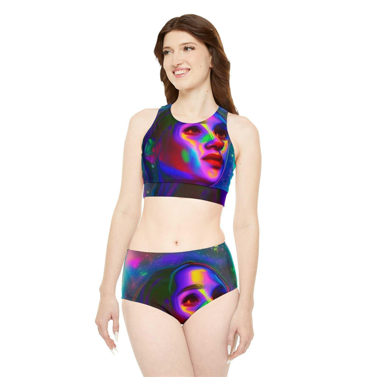 Sporty Bikini Set AOP - Under the Stars Babe - underthestarsbabe
