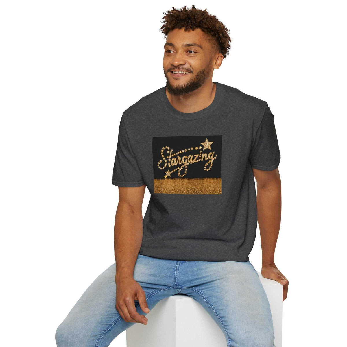 Stargazing Unisex Softstyle T-Shirt - Dreamy & Soft - Under the Stars Babe - underthestarsbabe
