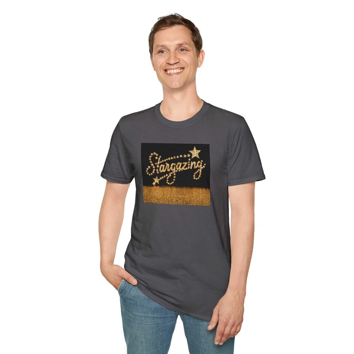 Stargazing Unisex Softstyle T-Shirt - Dreamy & Soft - Under the Stars Babe - underthestarsbabe