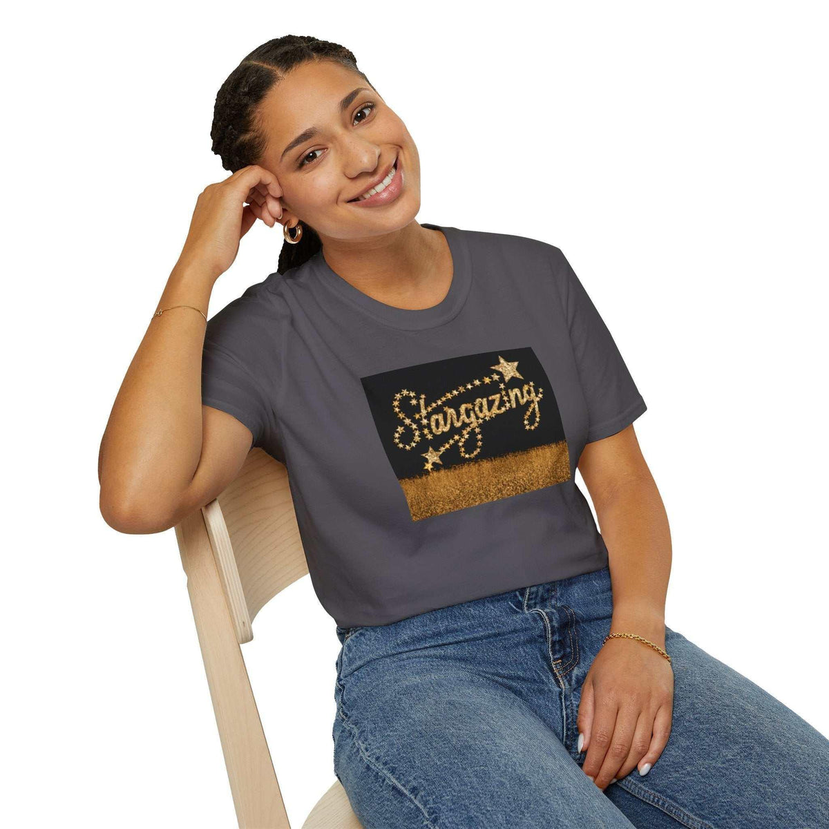 Stargazing Unisex Softstyle T-Shirt - Dreamy & Soft - Under the Stars Babe - underthestarsbabe