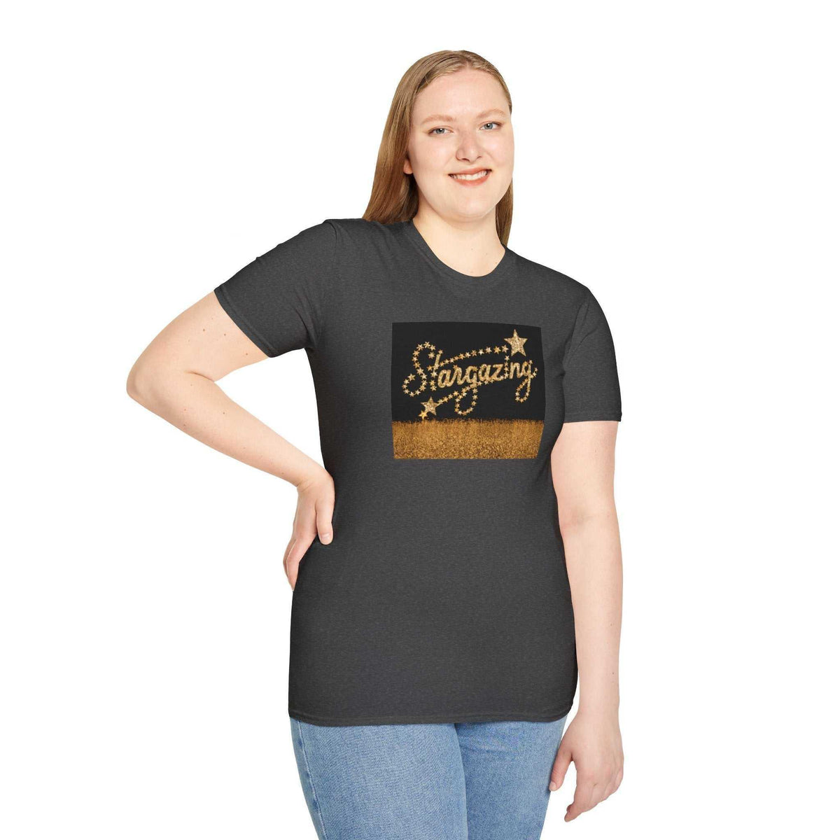 Stargazing Unisex Softstyle T-Shirt - Dreamy & Soft - Under the Stars Babe - underthestarsbabe