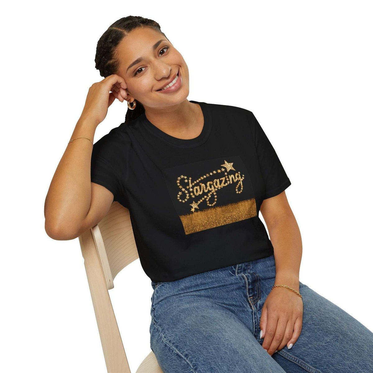 Stargazing Unisex Softstyle T-Shirt - Dreamy & Soft - Under the Stars Babe - underthestarsbabe
