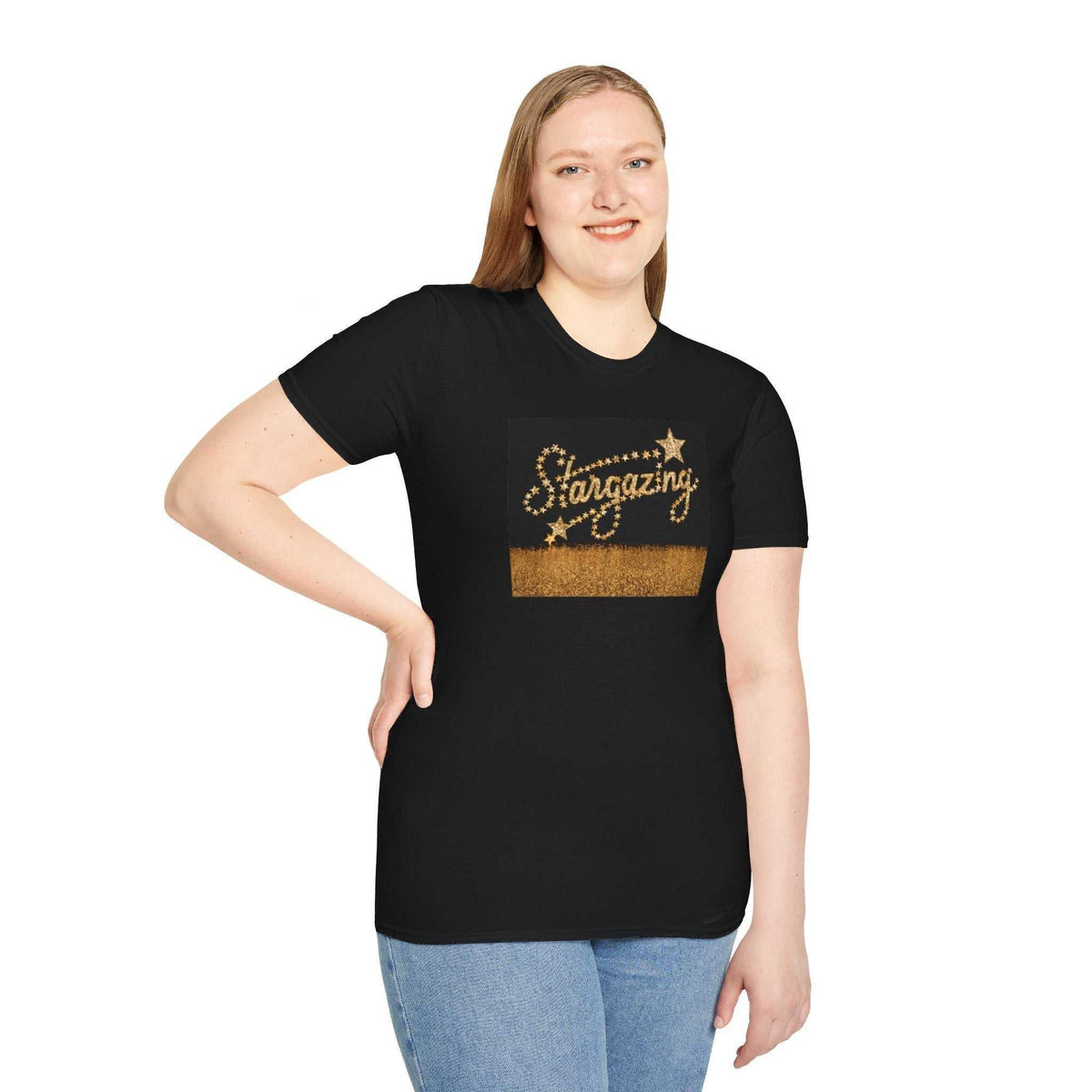 Stargazing Unisex Softstyle T-Shirt - Dreamy & Soft - Under the Stars Babe - underthestarsbabe