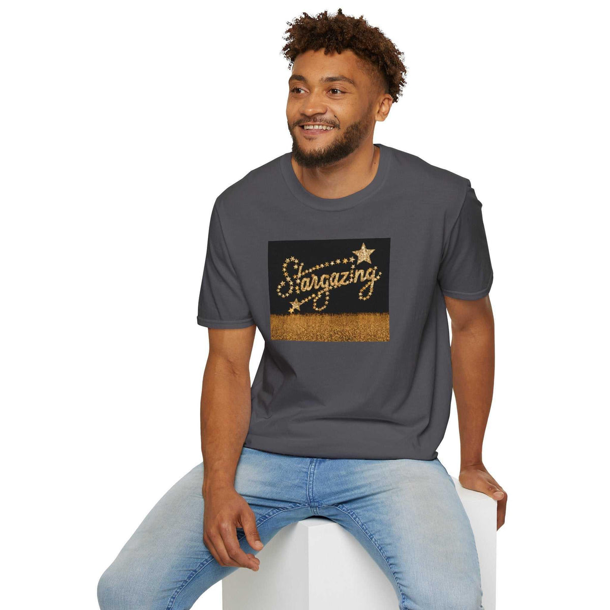 Stargazing Unisex Softstyle T-Shirt - Dreamy & Soft - Under the Stars Babe - underthestarsbabe