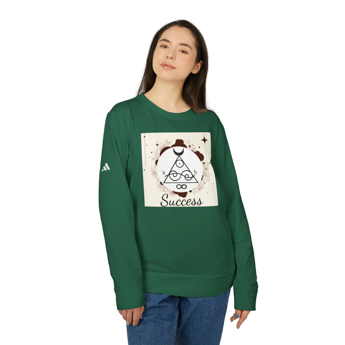 Success Sigil Adidas® Unisex Fleece Crewneck Sweatshirt - Under The Stars Babe - underthestarsbabe