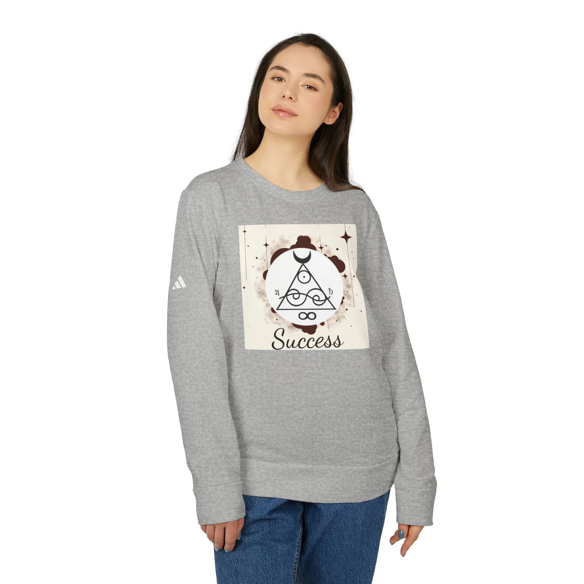 Success Sigil Adidas® Unisex Fleece Crewneck Sweatshirt - Under The Stars Babe - underthestarsbabe