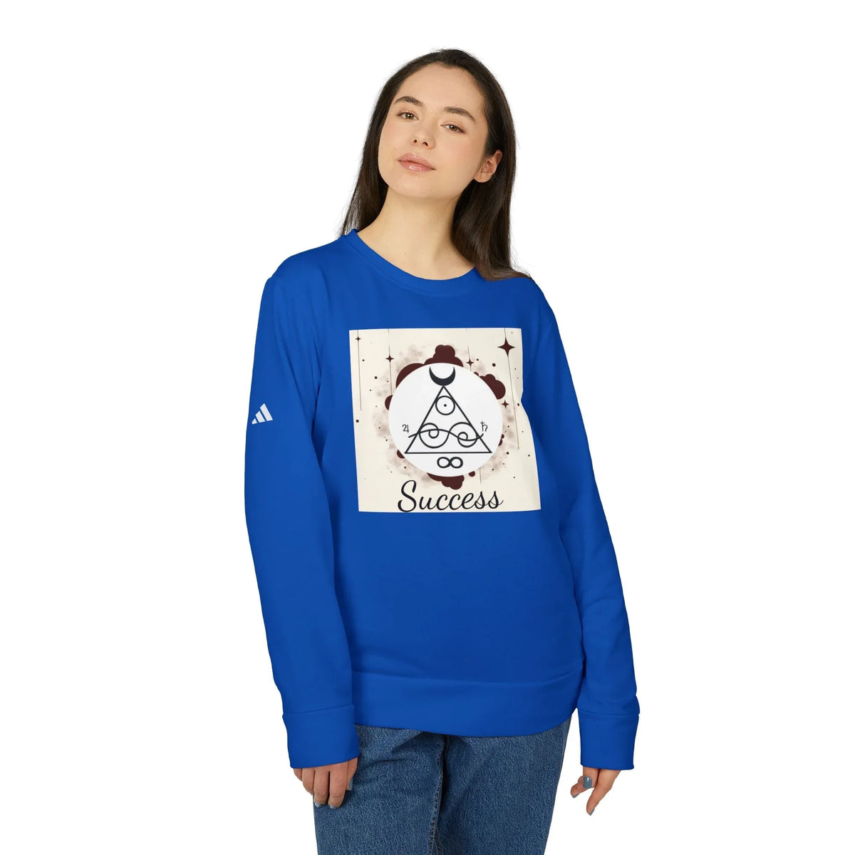 Success Sigil Adidas® Unisex Fleece Crewneck Sweatshirt - Under The Stars Babe - underthestarsbabe