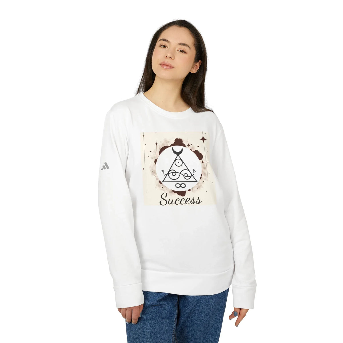 Success Sigil Adidas® Unisex Fleece Crewneck Sweatshirt - Under The Stars Babe - underthestarsbabe