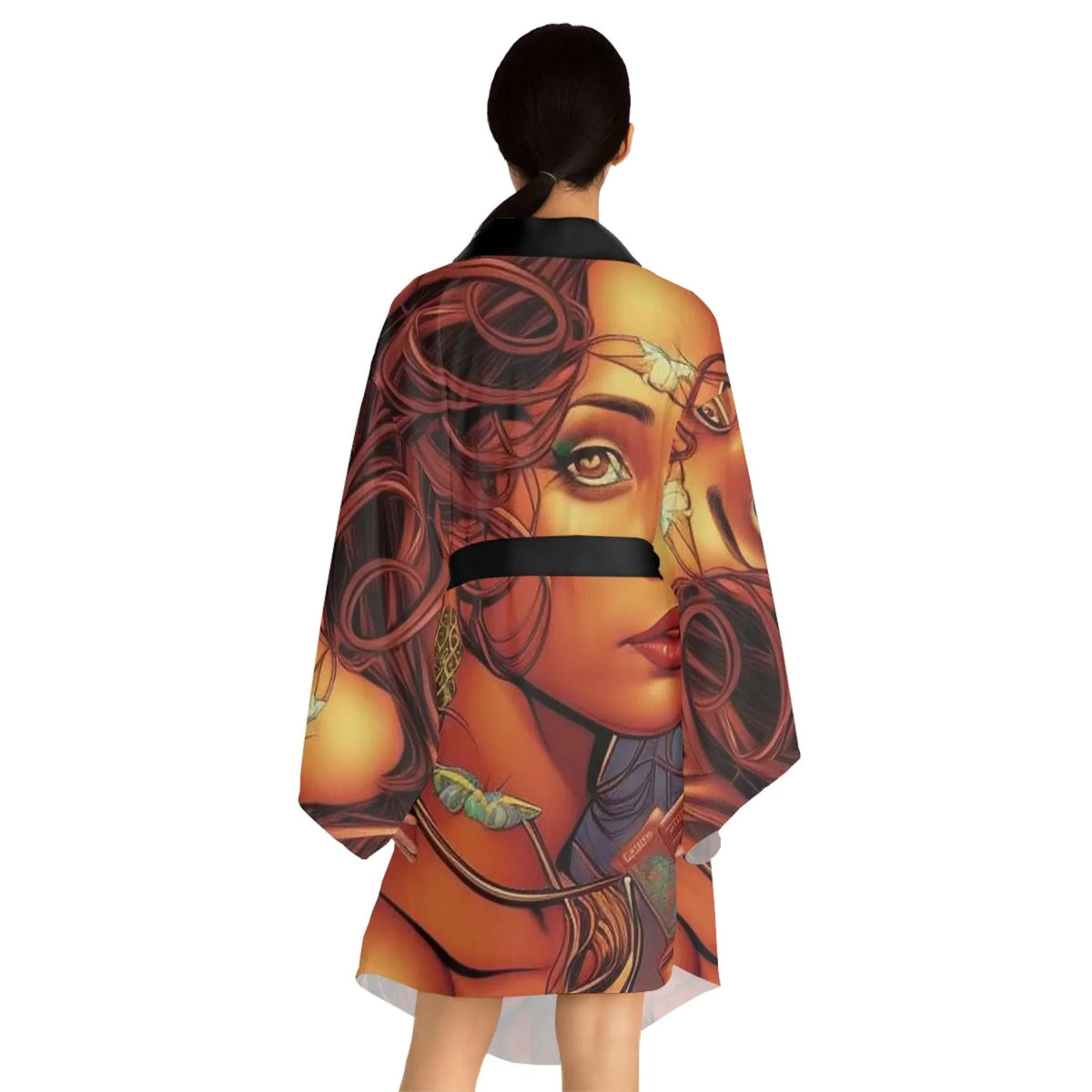 The Mermaid Long Sleeve Kimono Robe (AOP) - underthestarsbabe