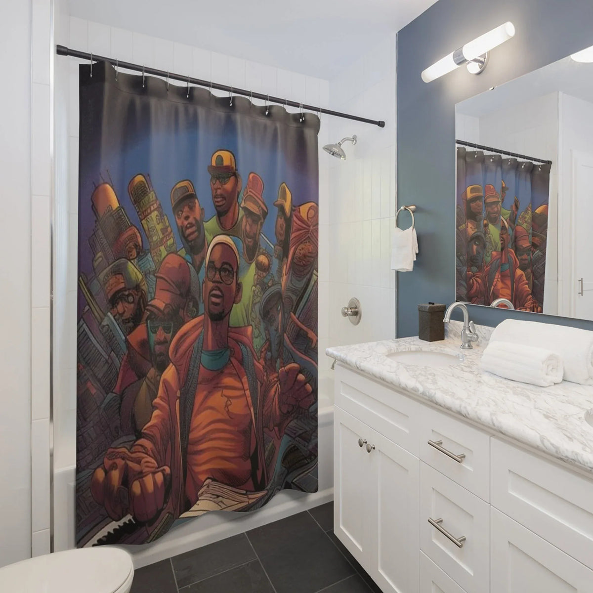 Modern NY Cityscape Shower Curtain - underthestarsbabe