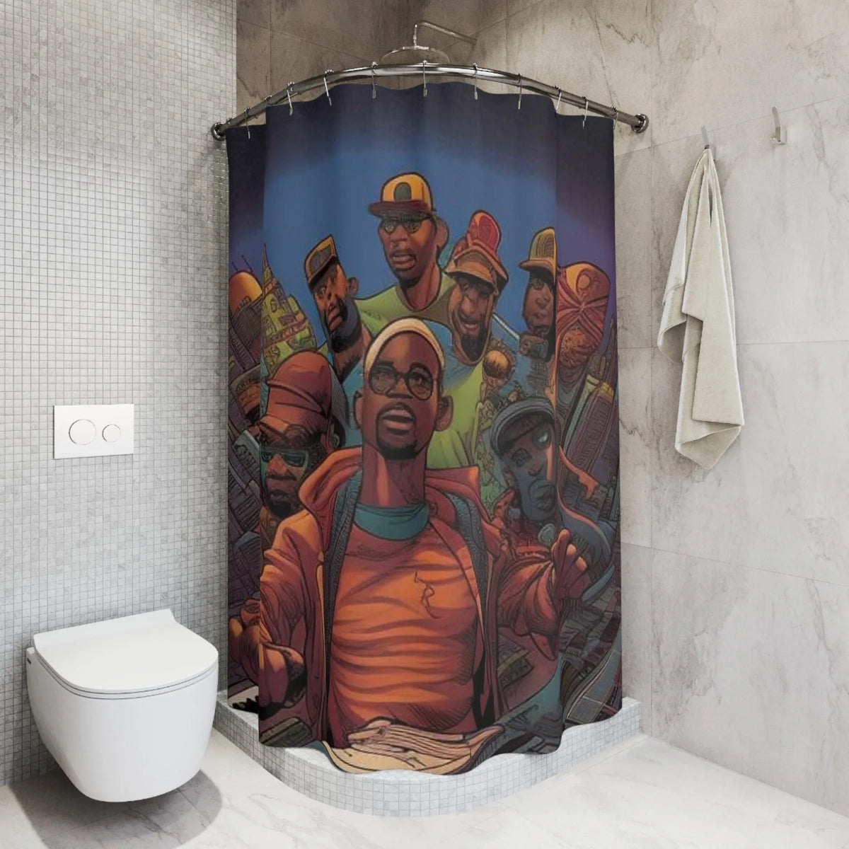 Modern NY Cityscape Shower Curtain - underthestarsbabe