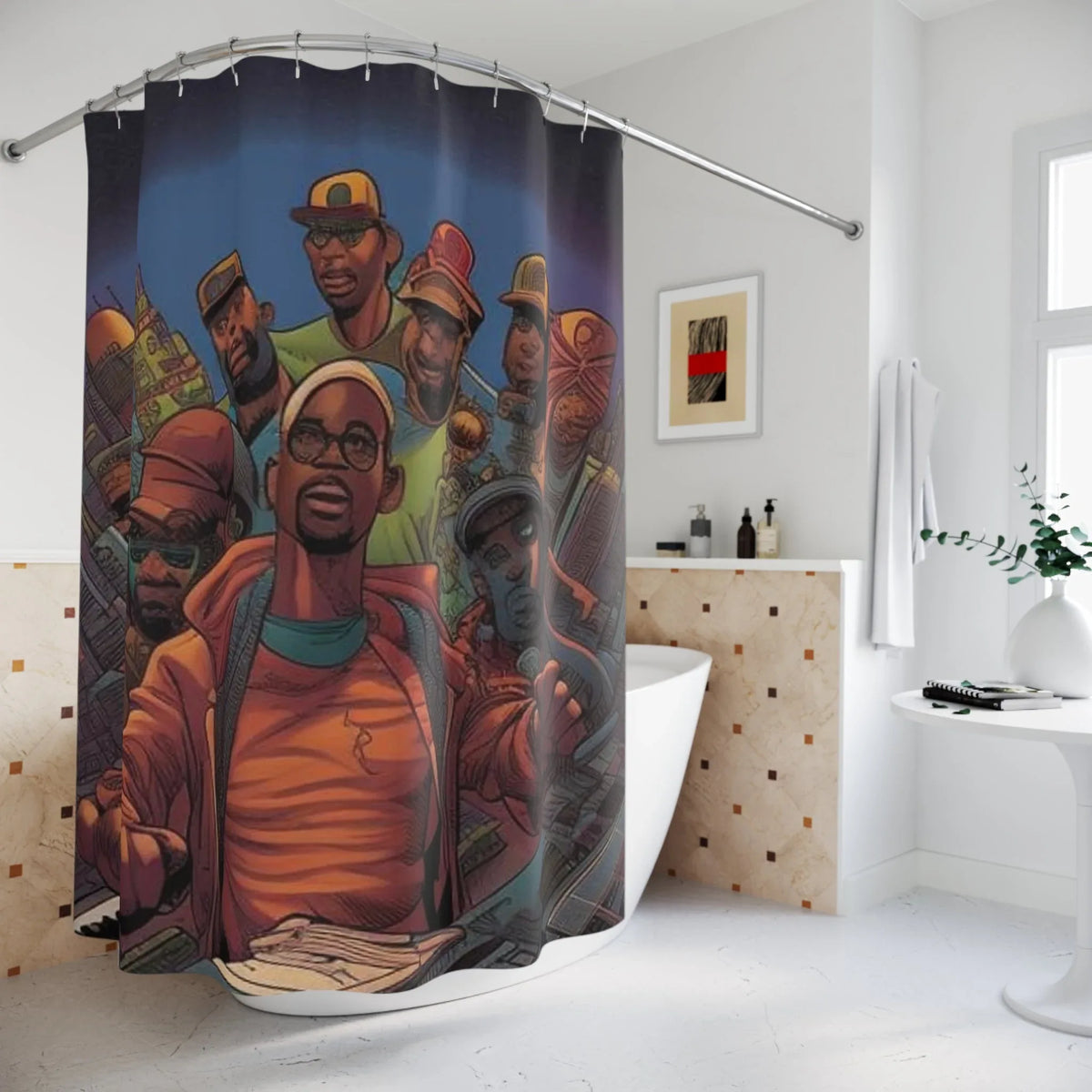 Modern NY Cityscape Shower Curtain - underthestarsbabe