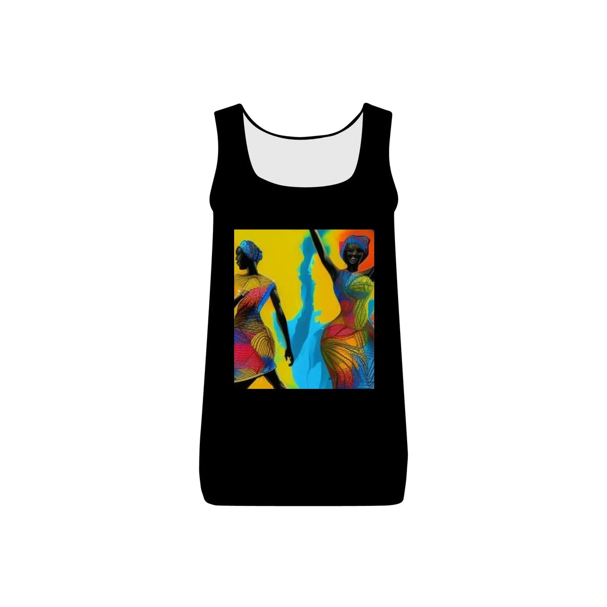 Vibrant Women's Micro Ribbed Tank Top - Colorful Art, Summer Wear - underthestarsbabe