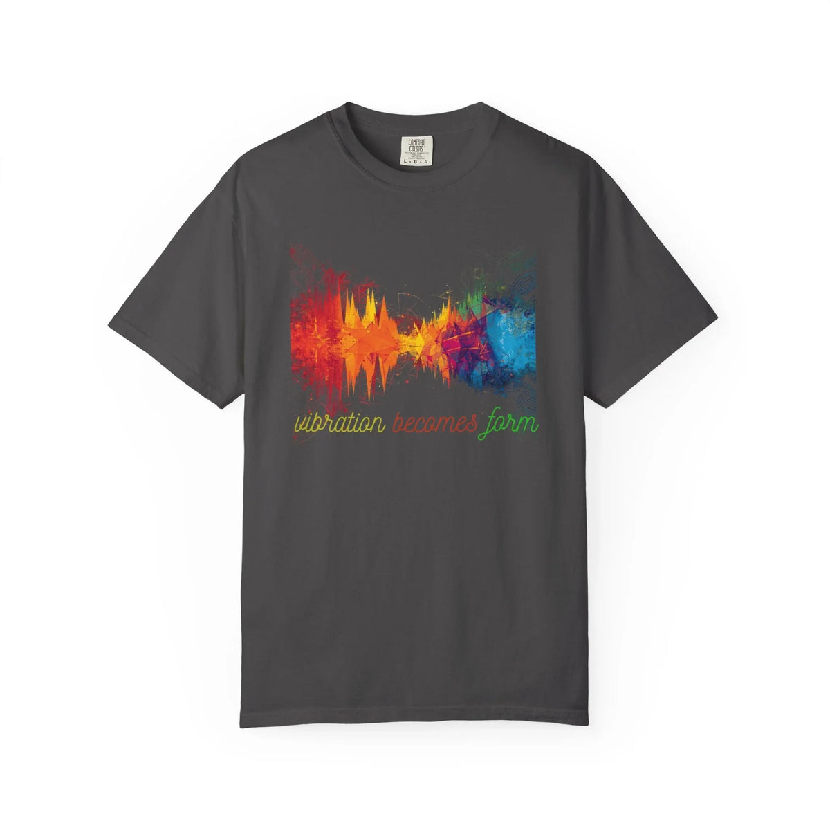 Vibration Becomes Form Energy T-Shirt — Colorful Energy Graphic Tee - underthestarsbabe